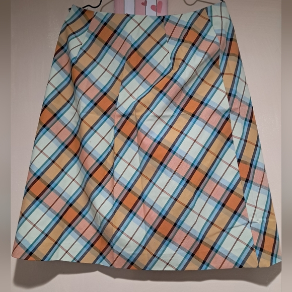 True Vintage 60s/70s Sears Plaid Skirt | Preppy A- line Midi - Picture 3 of 14